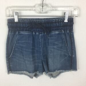 Gryphon Blue  Denim Cut Off Raw Hem Pull On  Shorts  xs